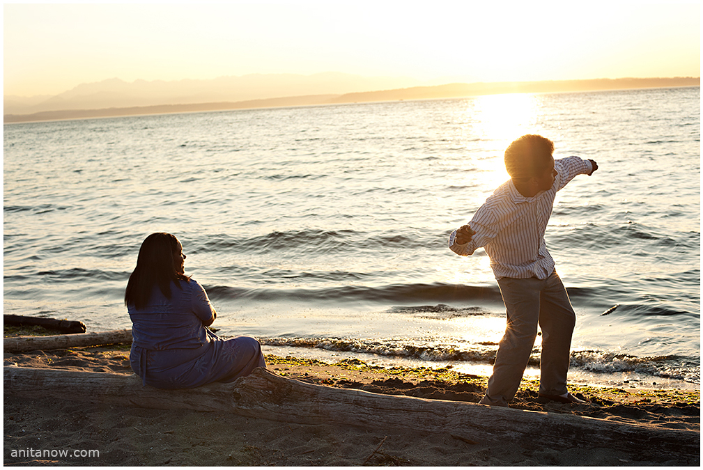 Mother and Son. Part 1. Family Photography at Carkeek Park in Seattle, WA