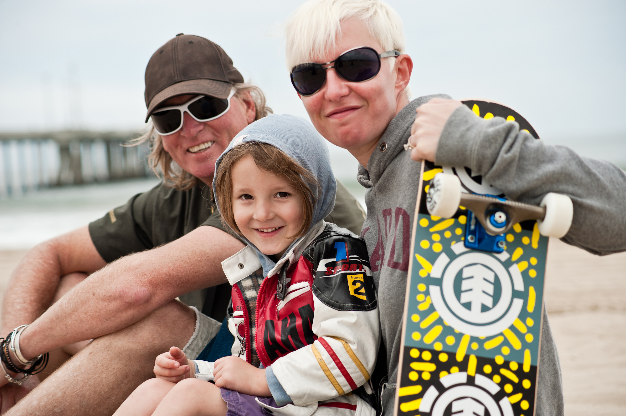 Skateboarding Family