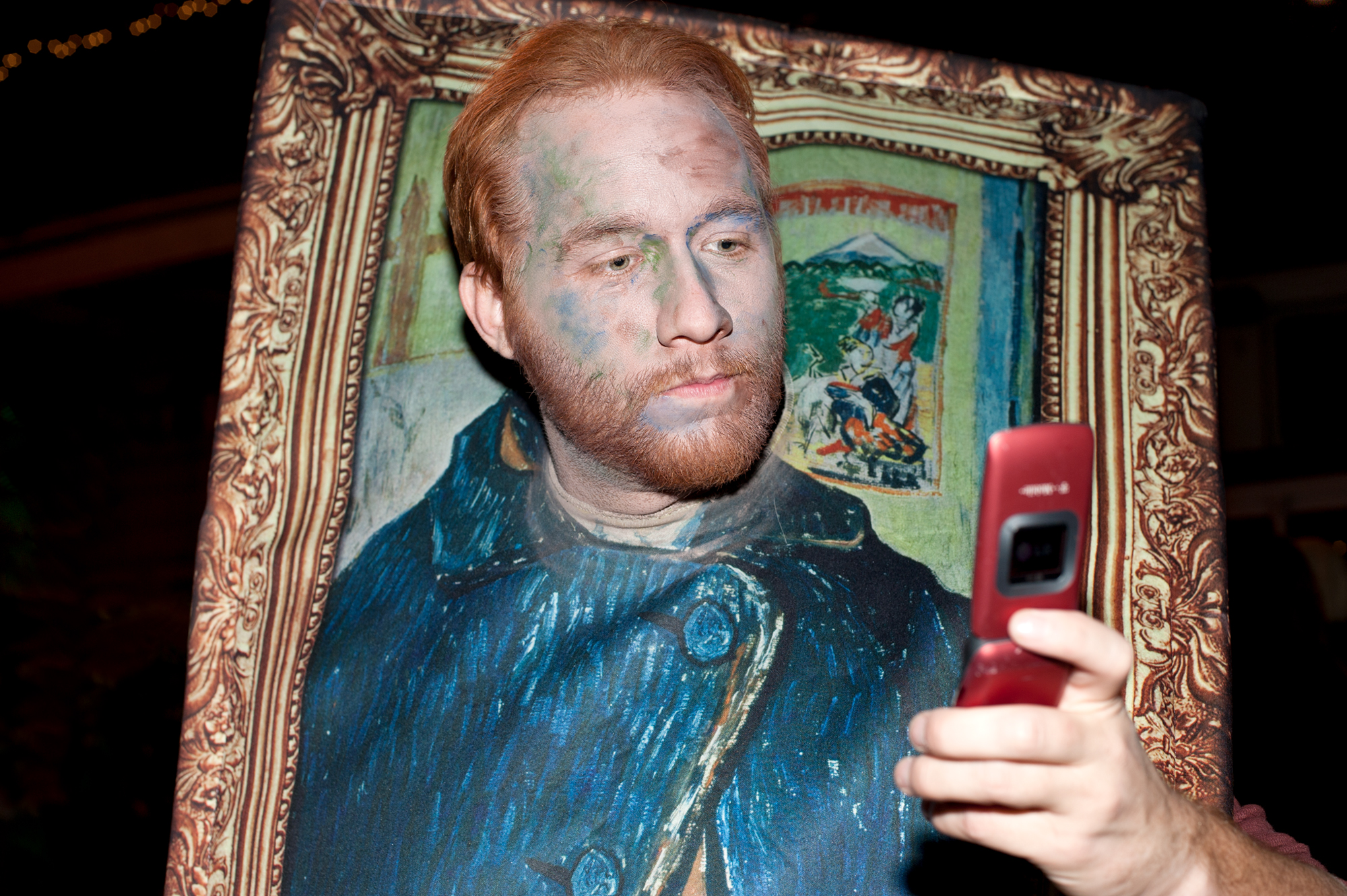 Anita Nowacka portrait of a man posing as Vincent van Gogh